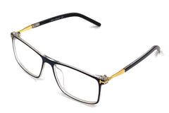 Sharp Black Transparent Glasses Frame - RM26